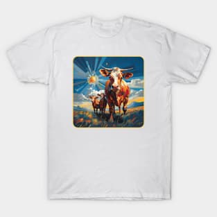 Fancy Cows Painting T-Shirt